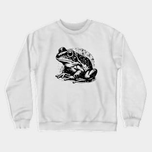 Grunge Retro Frog - Stamp Style - Frog Lover Crewneck Sweatshirt